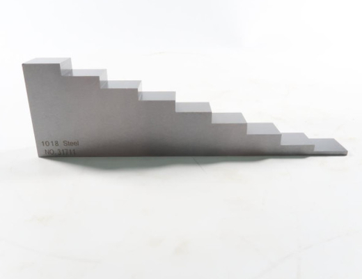 9 Step Wedge Test Block With Orange Case 0.1-2 Inch Calibration 1018 Steel