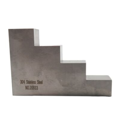 304 Stainless Steel 4 Step Calibration Block with 0.5-1.0-1.5-2.0 Inch Thickness for Ultrasonic Thickness Gauge