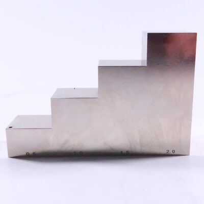 Nickel-plated 1018 Steel 4 Step Calibration Block with 0.5-1.0-1.5-2.0 Inch Thickness for Ultrasonic Testing
