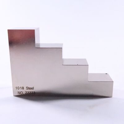 Nickel-plated 1018 Steel 4 Step Calibration Block with 0.5-1.0-1.5-2.0 Inch Thickness for Ultrasonic Testing