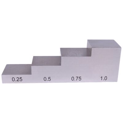 6063 Aluminum 4 Step Calibration Block with 0.25-0.5-0.75-1.0 Inch Thickness for Ultrasonic Testing