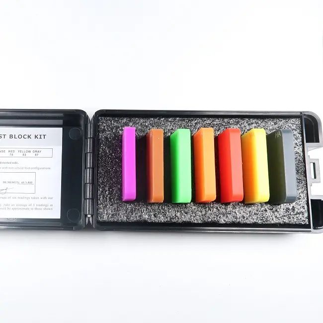 Shore Hardness Test Block Rubber Hardness Test Block Type a for Shore Durometer Kit to Measure 7 Different Color Block