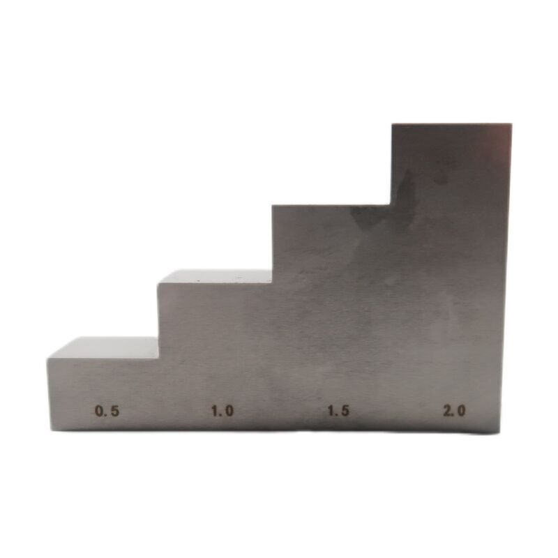 304 Stainless Steel 4 Step Calibration Block with 0.5-1.0-1.5-2.0 Inch Thickness for Ultrasonic Thickness Gauge